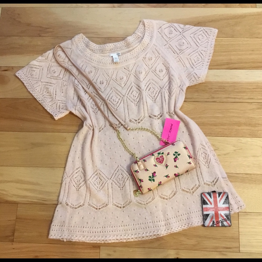 Baby blush Pink soft H&M sweater tunic/dress